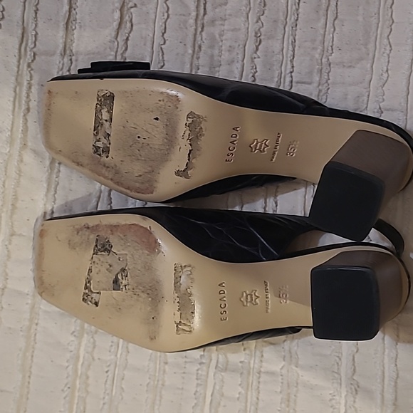 ESCADA☆Leather Sling back pump - Picture 7 of 10